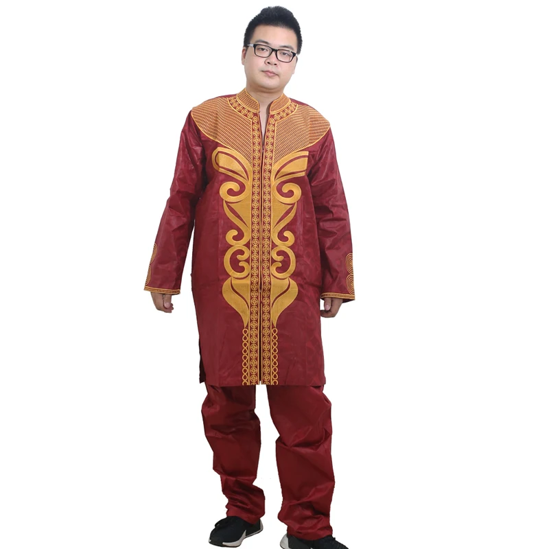 MD в африканском стиле мужские Dashiki для мальчиков: рубашка и штаны топы с длинными