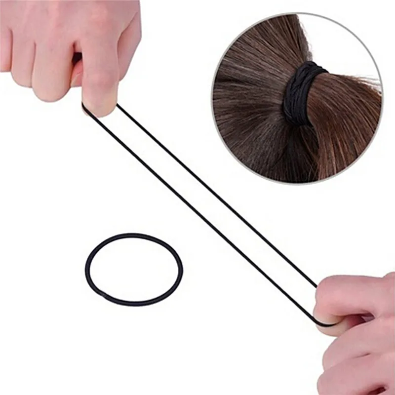 40 шт. модные черные стильные эластичные резинки для волос девочек резинка