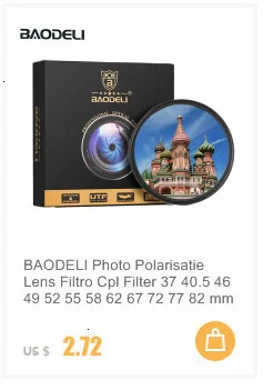 BAODELI фильтр для объектива Nd 2 4, 8 фильтр 49 52 55 58 62 67 72 77 82 мм для Камера Canon T6 M50 77d Nikon D3500 sony X3000 A6000 Запчасти