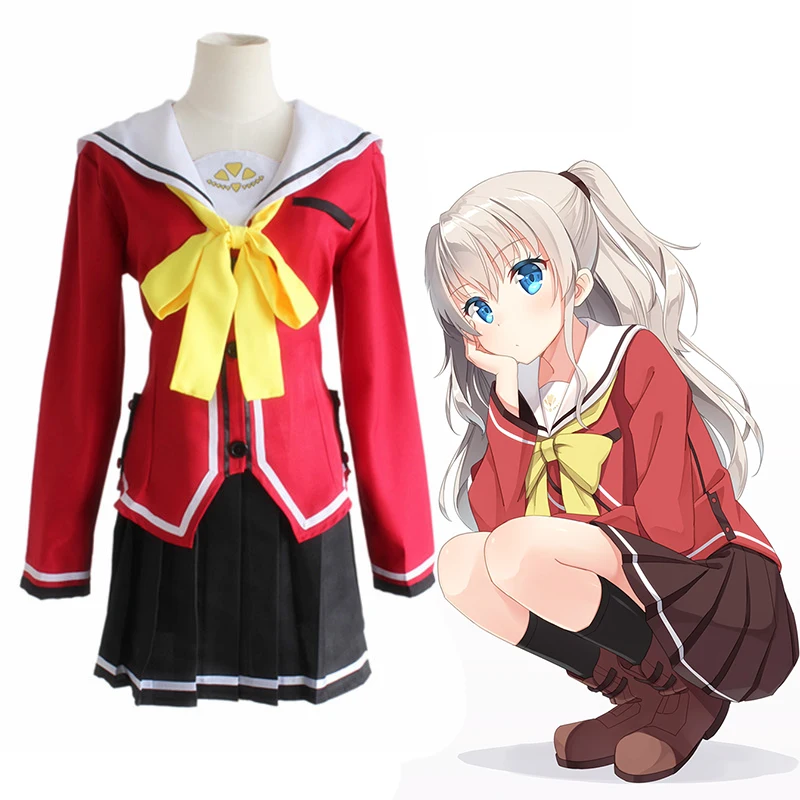 Аниме Косплей Шарлотт костюмы НАО Томори косплей костюм обувь на выход униформа