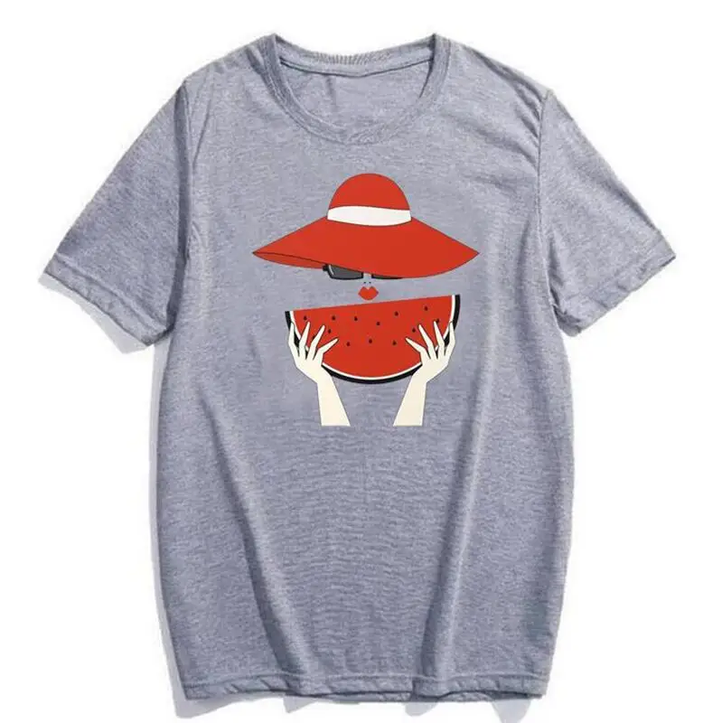 

Футболка женская повседневная с коротким рукавом, модный топ в стиле Харадзюку, рубашка с принтом, на лето