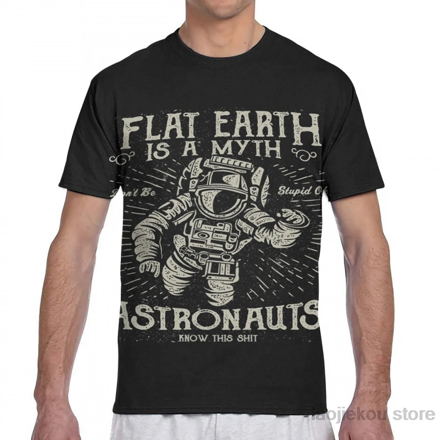 Футболка мужская с принтом плоская Земля это миф|Мужские футболки| |