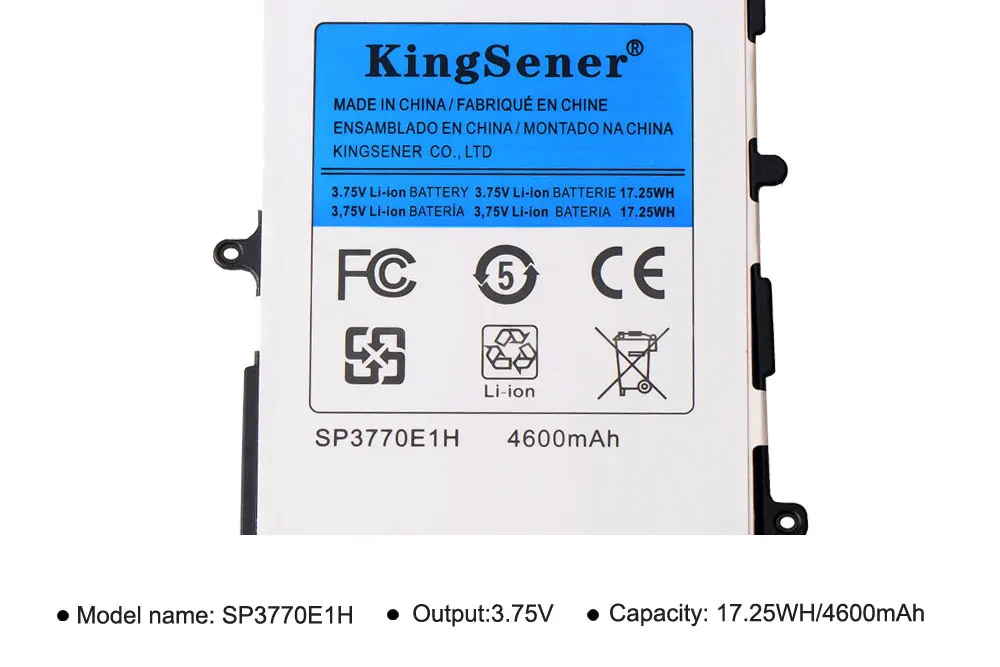 Kingsener SP3770E1H Аккумулятор для планшета N5100 N5120 для samsung Galaxy Note 8,0 8 3g GT-N5100 GT-N5110 Аккумуляторы для планшета