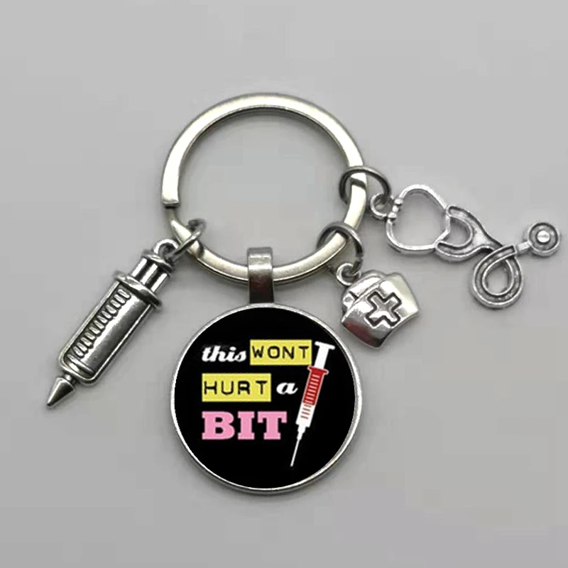 Новинка модный докторский медсестринский стеклянный стетоскоп брелок из сплава