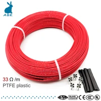 33ohm 12k ptfe flame retardant carbon fiber heating cable heating wire diy special heating cable for heating supplies