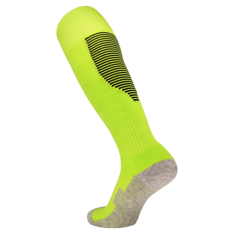 

Мужские полосатые футбольные носки, дышащие толстые носки с полотенцем, длинные спортивные носки, футбольные носки, размер 38-45, SKH038