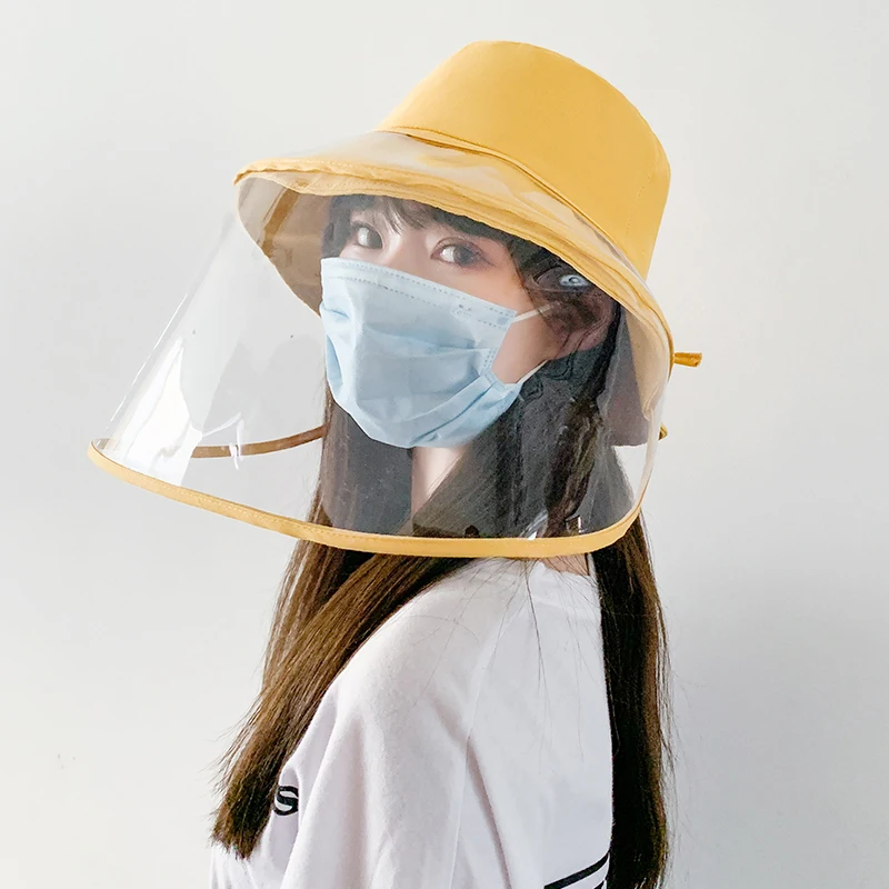 Панама с защитой от запотевания Женская летняя большими полями из прозрачного