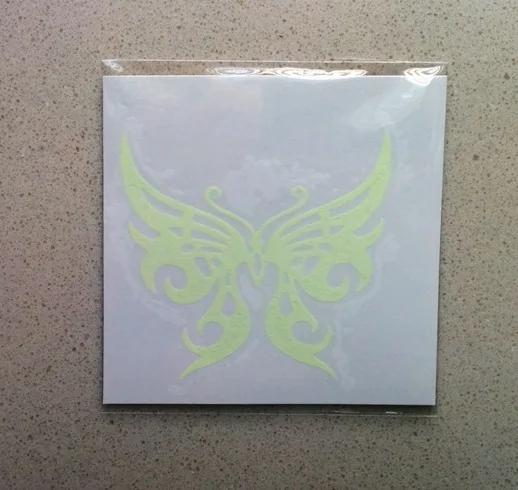 Водонепроницаемая Временная тату-наклейка светящийся Блестящий кролик якорь