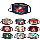 Маска хлопковая многоразовая, с рисунком деда мороза, PM2.5