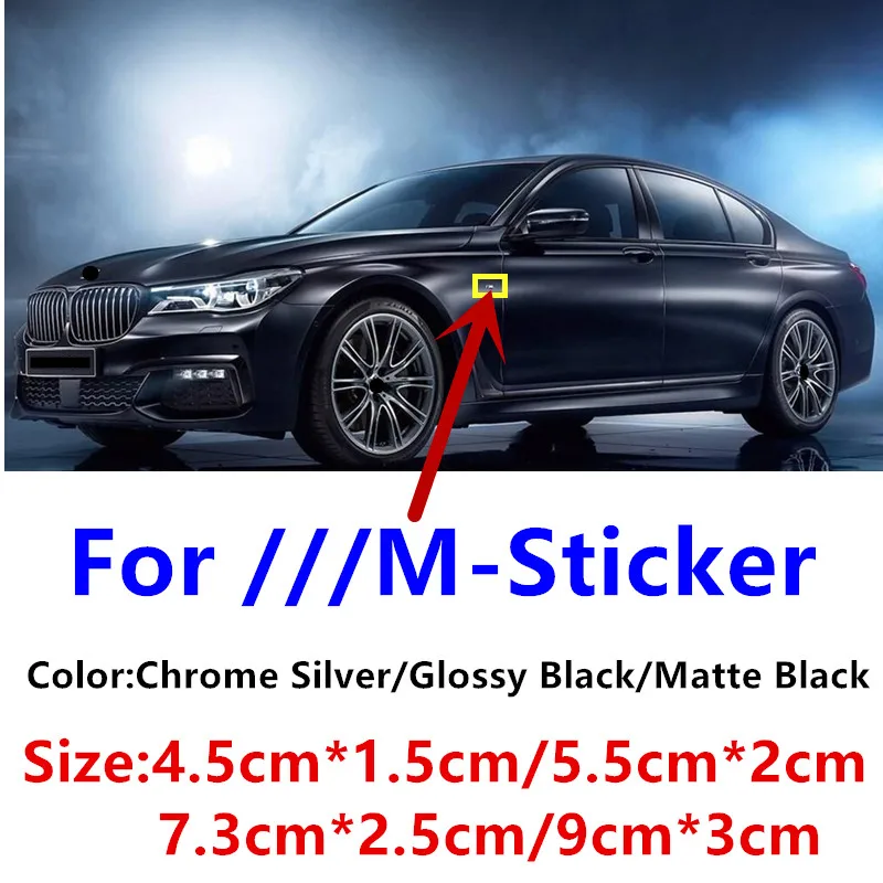 2 шт. M Sport/Мощность комплект эмблемы наклейки значки крыла сбоку крыло логотип для