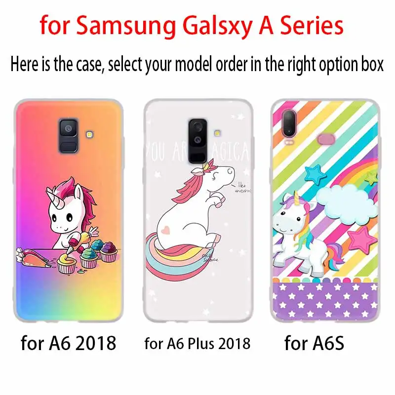Чехол с 3d-изображением единорога для Samsung Galaxy A10 A11 A20E A31 A40 A41 A40S A10S A51 A3 A5 A7 A8 Plus 2016 A207