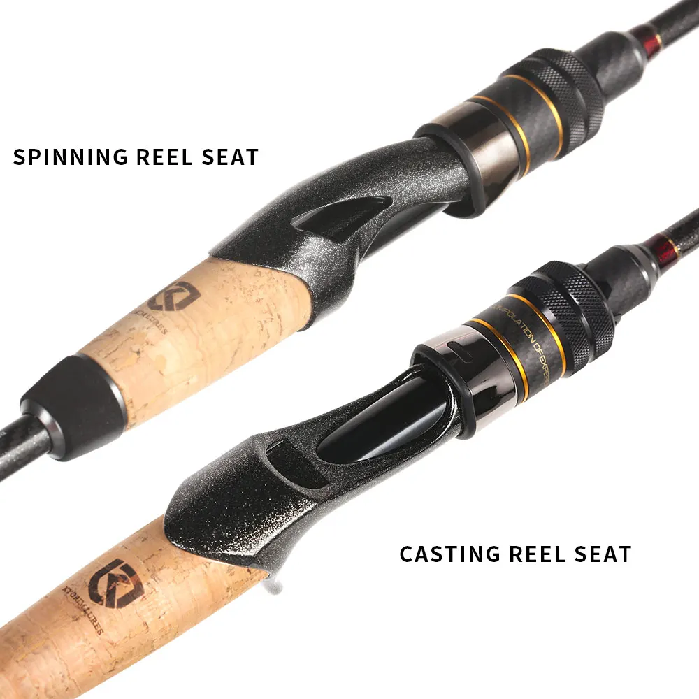 Удочка Fuji Lure 1.8m1.98m UL ML MH Ультралегкая карбоновая приманка спиннинг литье 2/4 секции