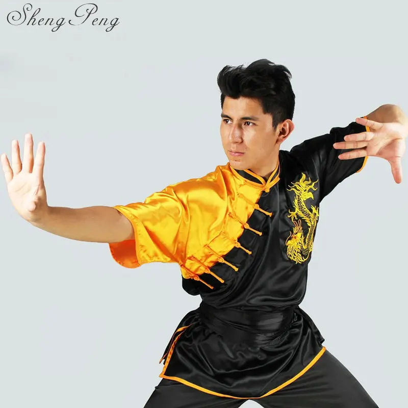 Wushu Одежда Кунг фу тай чи Униформа кунг одежда ушу униформа Чи Брюс Ли Костюм