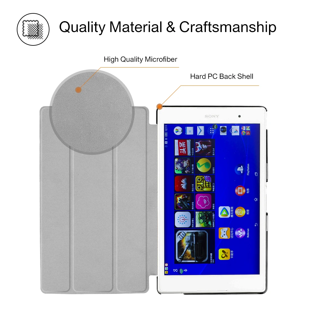 Магнитный смарт-чехол для sony Z3 compact tablet чехол для sony Xperia Z3 Compact tablet 8 дюймов capa пленка ручка