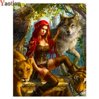 diamond painting 5d full drill square diamond embroidery sexy girl wolf lion tiger picture rhinestones flower mosaic needlework