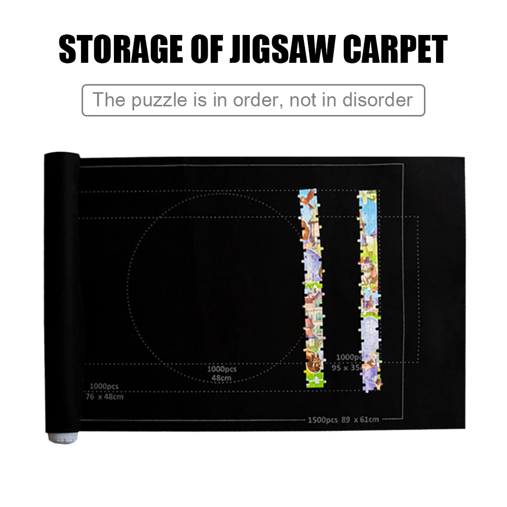 26x46 inch big Size Puzzles Mat Roll Up Jigsaw Felt Playmat Blanket for to 1500pcs Puzzle Accessories | Игрушки и хобби