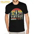 Винтажная футболка с логотипом ETS.1986, хлопковая футболка с коротким рукавом для мужчин, черная рубашка большого размера