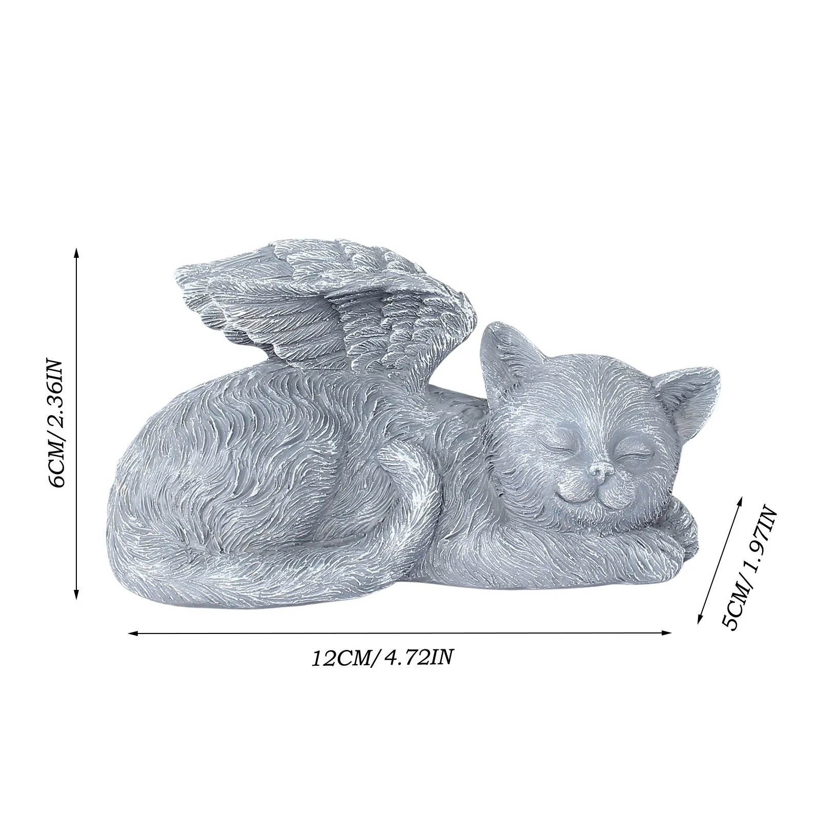 С рисунком собачки и котика Ангел Pet Мемориал могила маркер статуя Будды из смолы