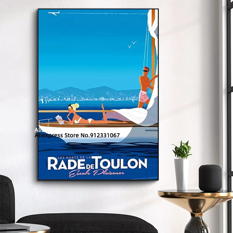 Плакаты на холсте современный постер в путешествие мистер З Тулон настенное