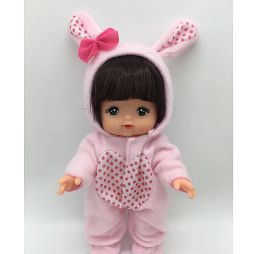 

Doll Hoody Jumpsuit For 25cm Mel-Chan Dolls Jumpsuit Rabbit Hat Outfits