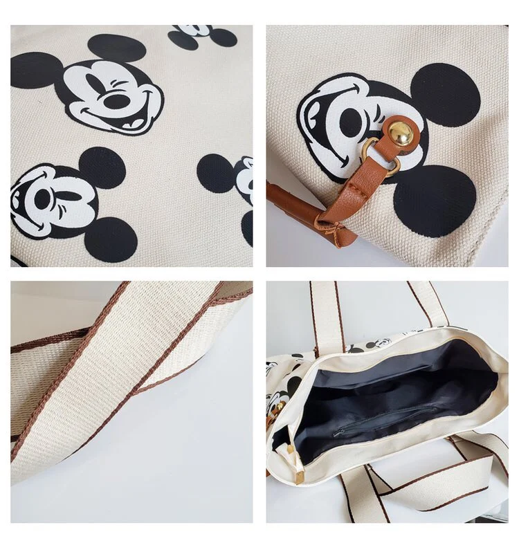 

Disney canves big messenger shoulder bag cartoon mickey mouse handbag
