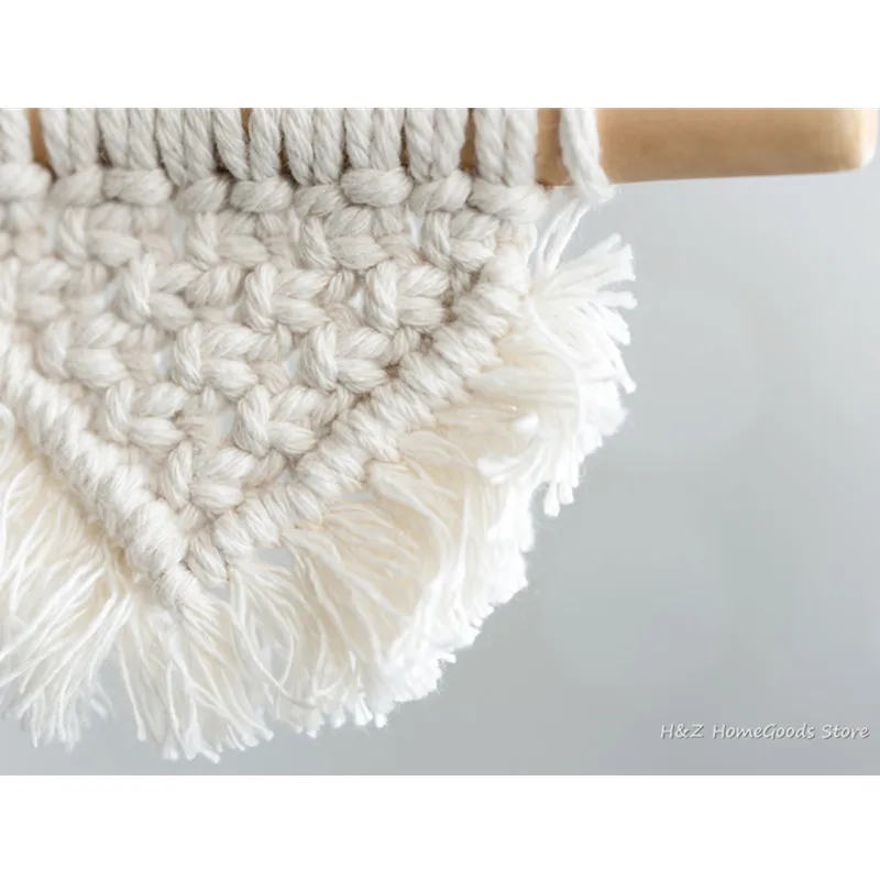 Маленький скандинавский гобелен ручной работы макраме настенный подвесной 100%