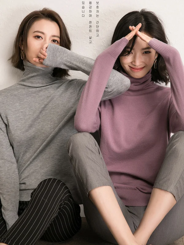 

2021 Pile Collar Knitwear for Women Style High Collar Rac