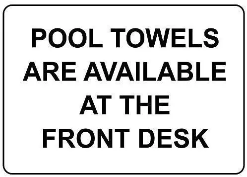 

Crysss Warning Sign Pool Towels are Available Road Sign Business Sign 8X12 Inches Aluminum Metal Sign