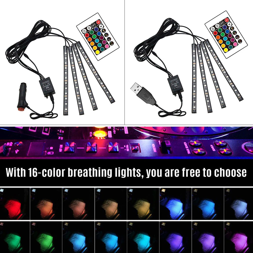 4 в 1 Smd 5050 музыкальный пульт дистанционного управления Rgb светодиодный светильник