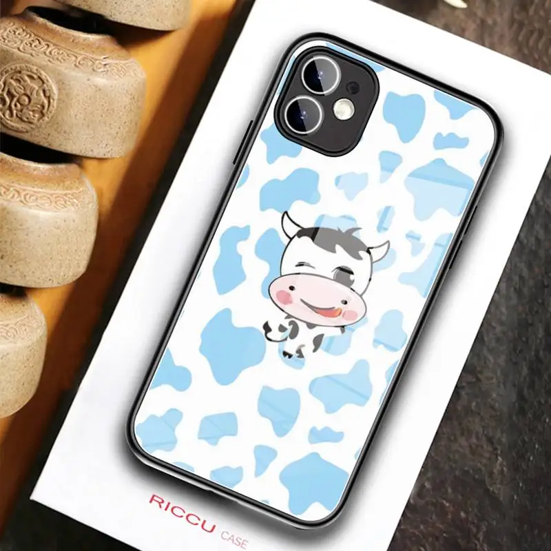 Riccu чехол для телефона с рисунком молочной коровы чехлы телефонов из закаленного