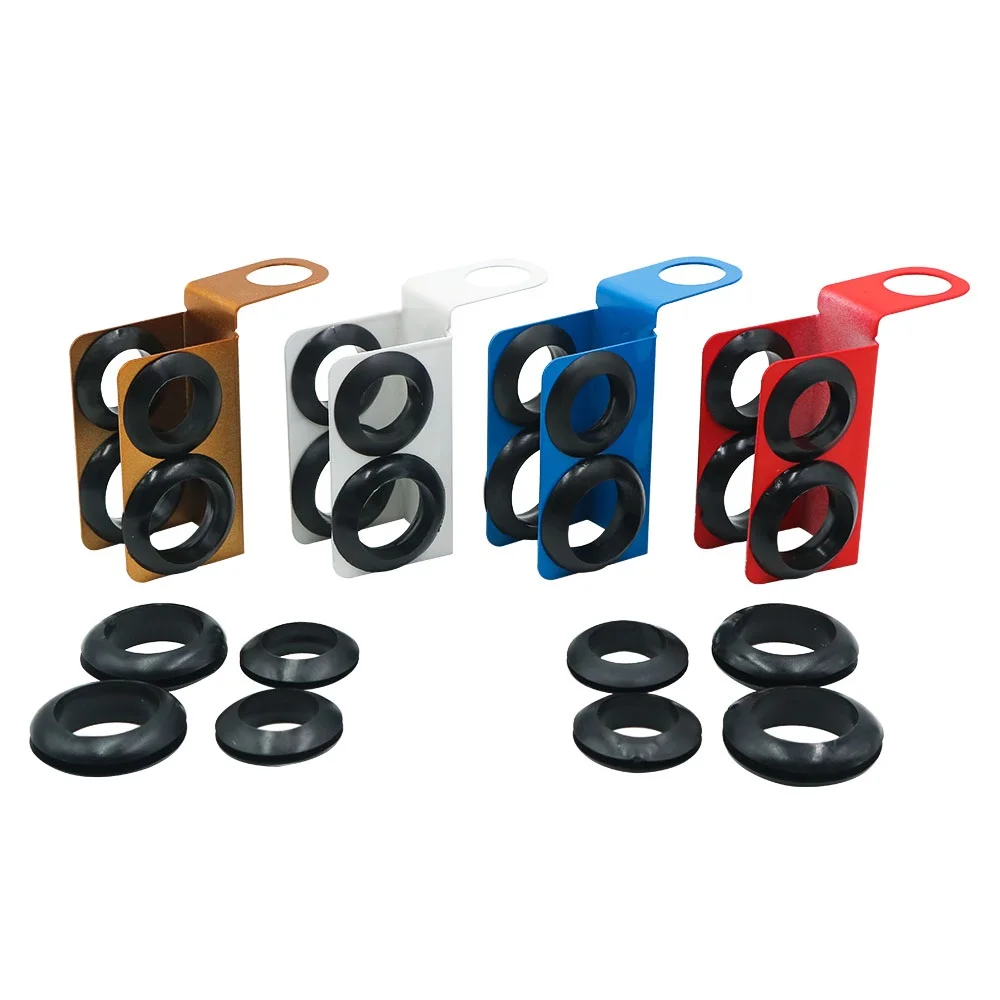 Metal&ampSilicone Hookah Shisha Hose Holder Accessories Max Dia.23mm Min Dia.19mm. Can Hold 2 Prevent wear |