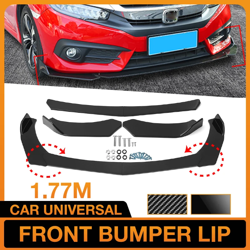 

4 шт., универсальные регулируемые губы для переднего бампера автомобиля