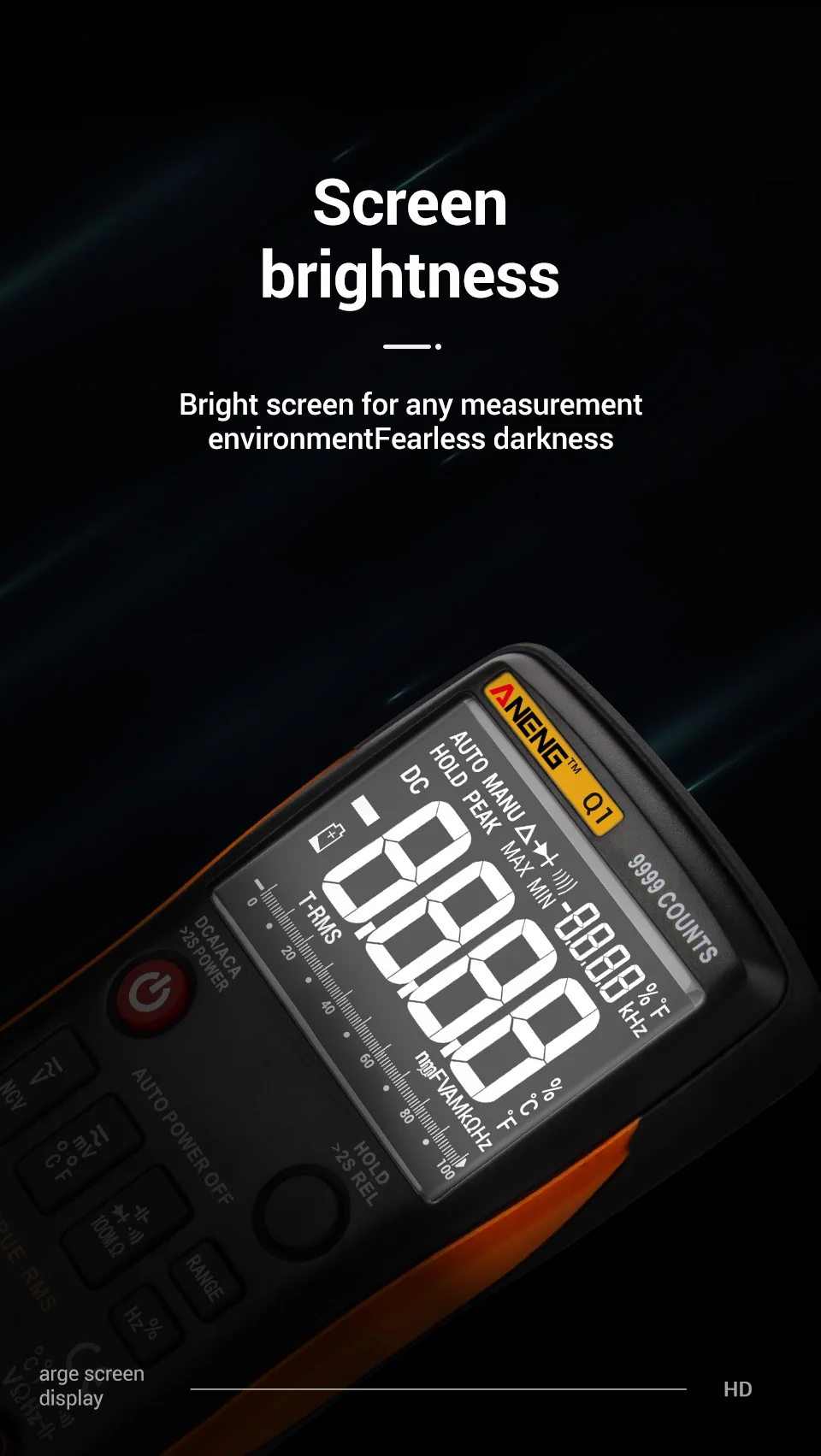 ANENG Q1 мультиметр тестер 9999 мультиметр цифровой rm409 esr meter digital multimeter транзистор тестер указатель напряжения конденсаторов tester мультиметры мультиметр с термопарой dc dc analog multimeter