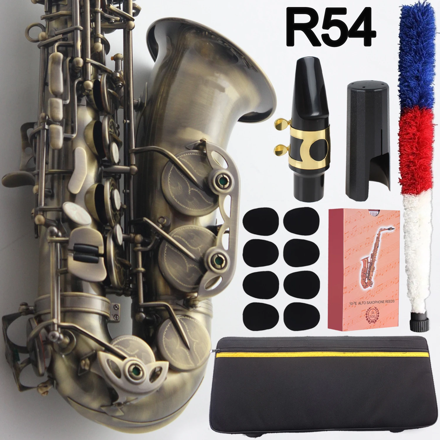 Музыкальный альт саксофон для клуба артикул 54 Античная Медная имитация бронзы E