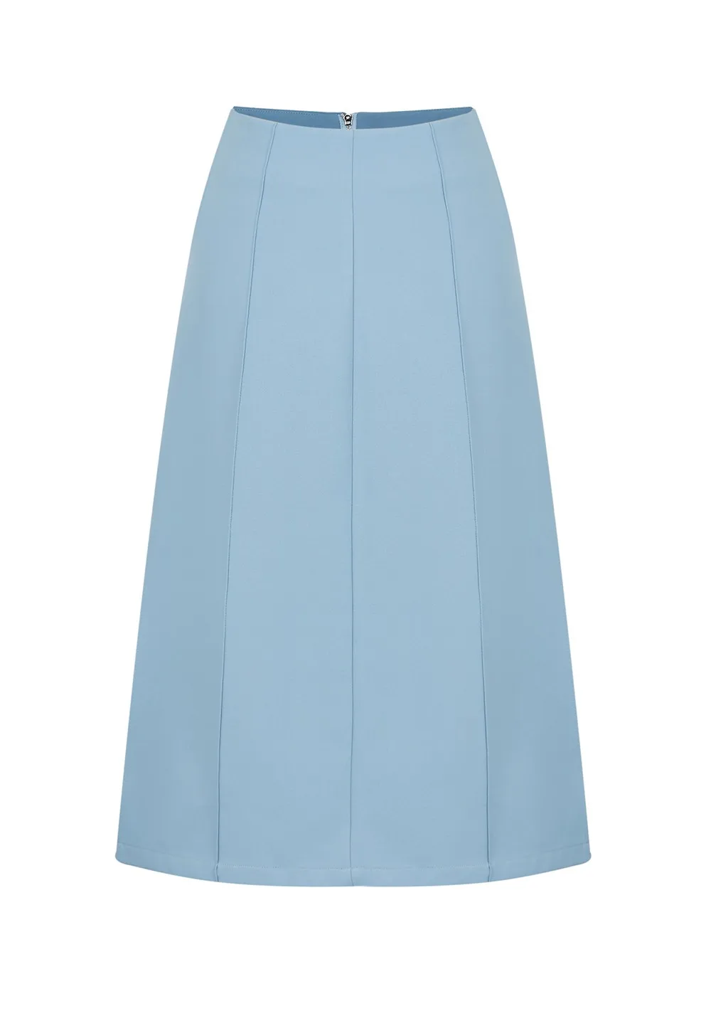 

Однотонная трапециевидная плиссированная юбка миди с разрезом сбоку