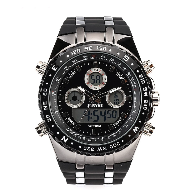 Montre Homme STRYVE многофункциональные спортивные часы армейские военные с будильником