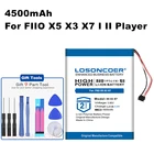 LOSONCOER для FIIO X1 X5 X3 X7 II III 2 3era плеер Зарядное устройство для литий-полимерный перезаряжаемый аккумулятор замена батарей Батарея 4500 ма-ч