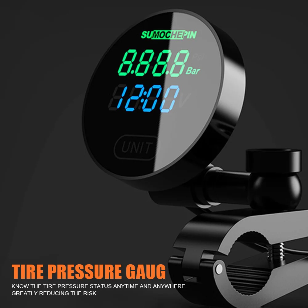 

Мотоцикл TPMS электрический детектор LCD цифровой дисплей датчик давления в шинах Система контроля давления в шинах с внешними датчиками