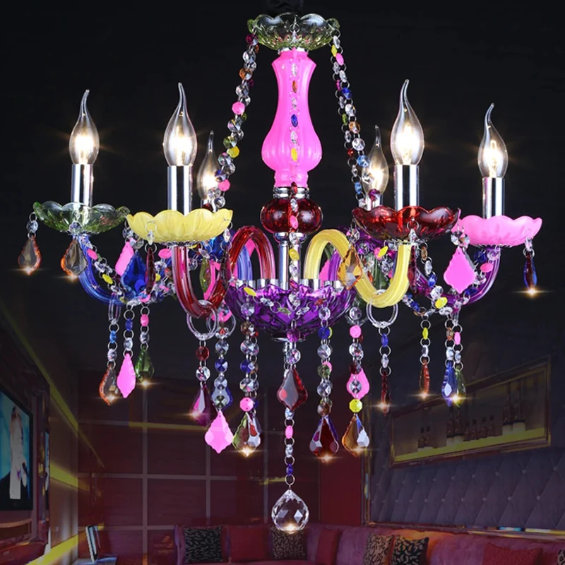 

Modern Crystal Chadnelier for Kitchen Bar Dining room luster crystal Luxury Luminaire Red White Black Chandelier