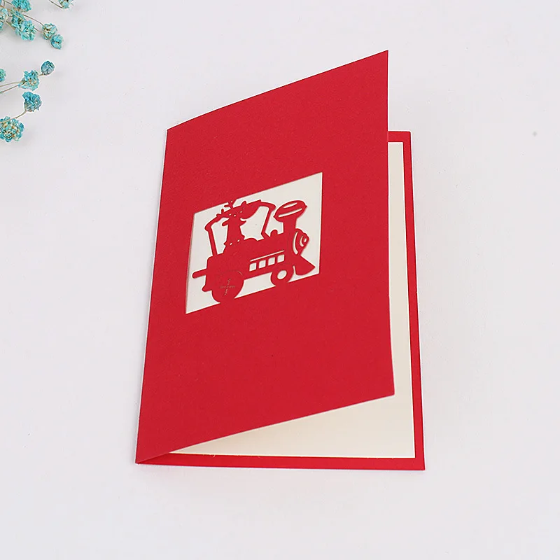 3D Бумага резьба поздравительная открытка приглашение письмо креативная ручная