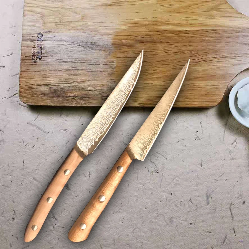 

knife 1 pcs damascus kitchen knife set professional high carbon steel chef knife with horn handle
