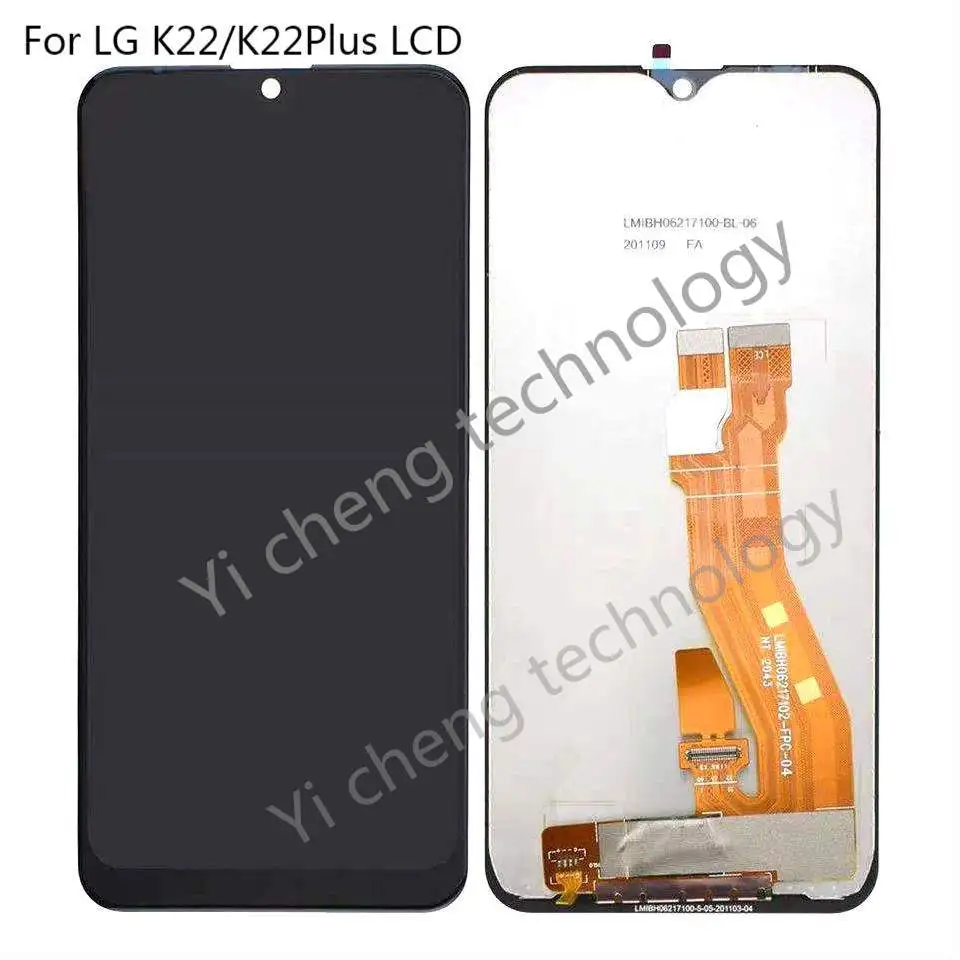 

ЖК-дисплей кодирующий преобразователь сенсорного экрана в сборе дюйма с рамкой для LG K22 plus, LMK200Z, LMK200E, LMK200, ЖК-дисплей LM-K200BAW дюйма