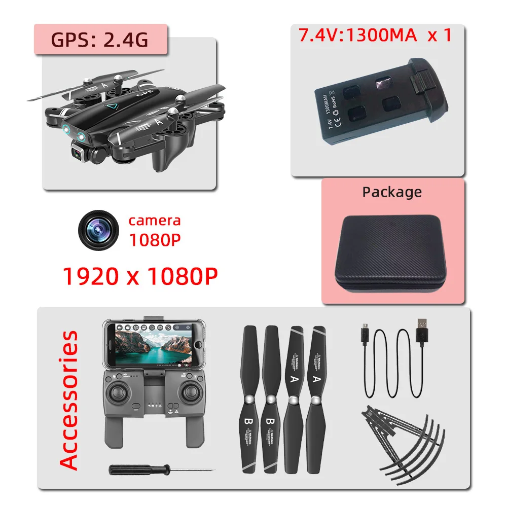 2.4G GPS 5mp bag Квадрокоптер 4K Дрон профессиональные игрушки дроны gps/Нет gps селфи rc вертолет с камерой S167 드론 для детей VS SG906 X8 - Цвет: 2.4G GPS 5mp bag