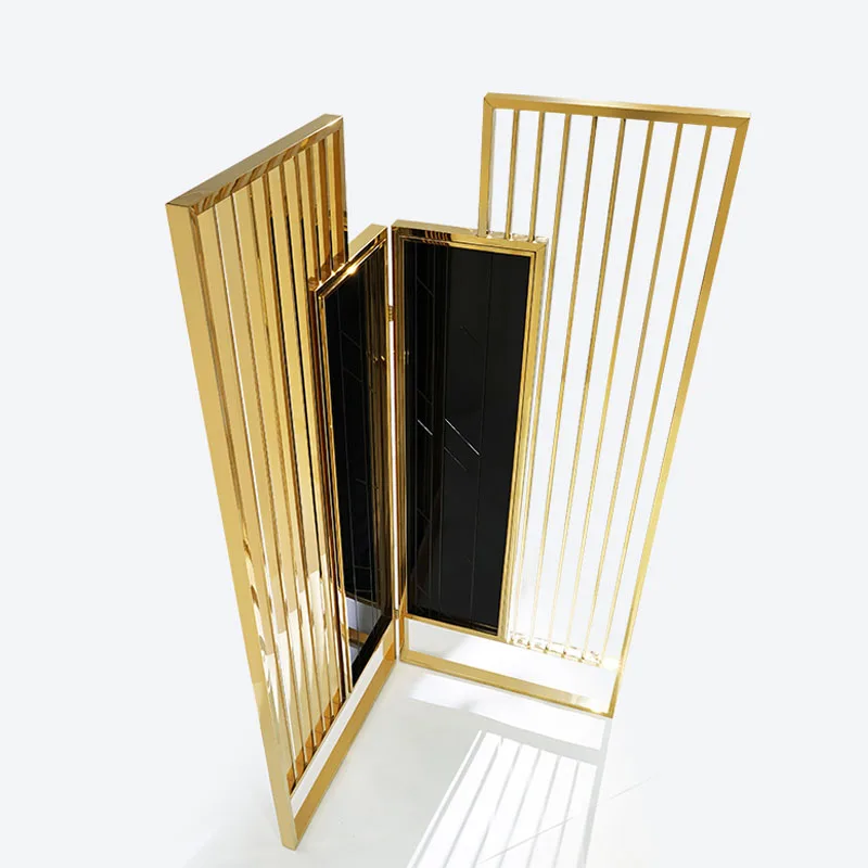 Роскошные разделители из нержавеющей стали современный черный экран для