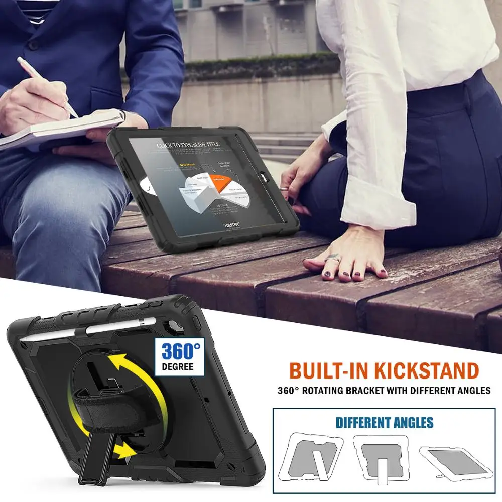 

Heavy Duty iPad Case For iPad 7th Generation Cover For 2018 iPad 9.7 6th Air 2 10.5 Air 3 2018 Pro 11 Mini 4 Mini 5 Smart Cover