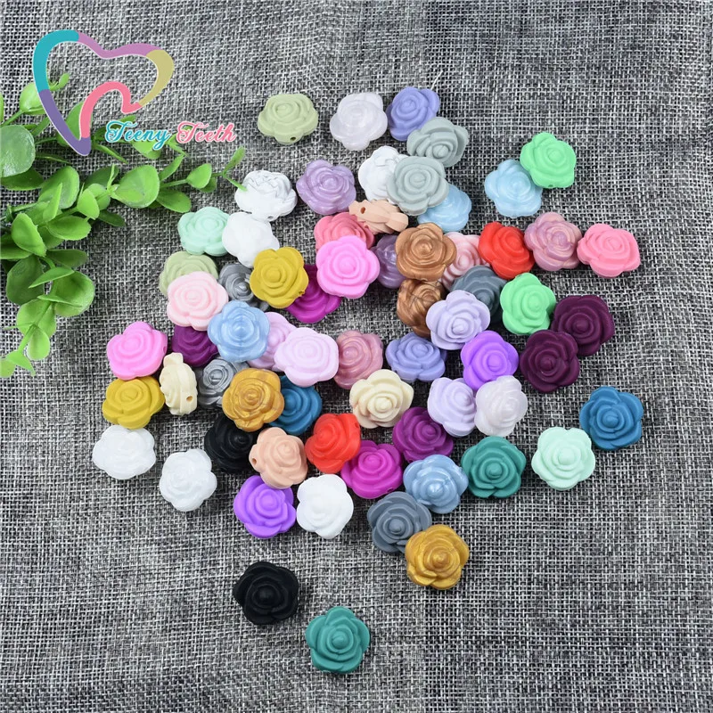 Бусины силиконовые в форме розы для подростков 20 шт. горячая Распродажа 21 мм