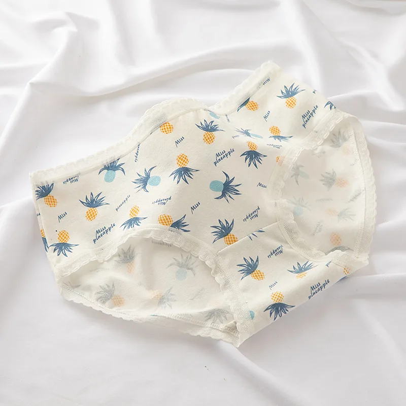 

Women's Underwear Pineapple Panties Cute Cotton Briefs For Girl Ladies Lingerie Girls Pantys Underpants Size M-XL