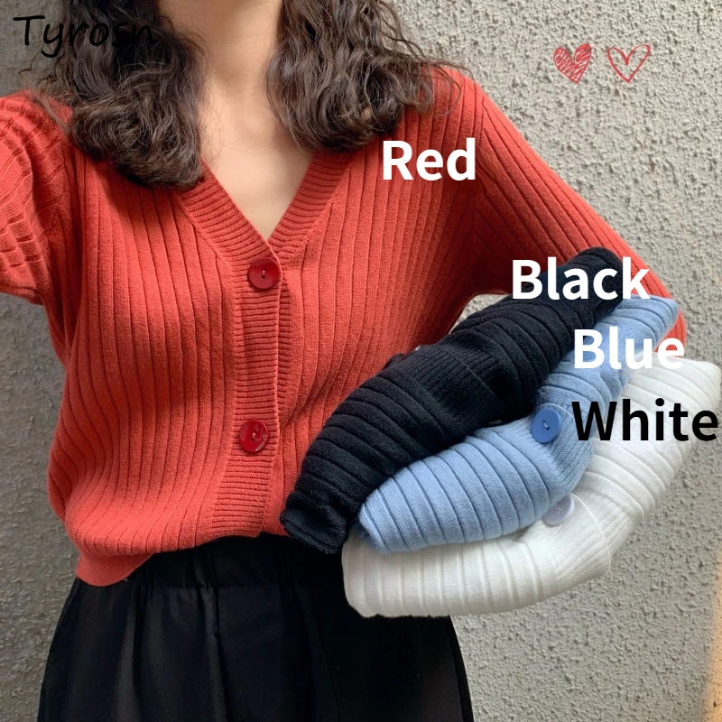 

Кардиган женский однобортный трикотажный, с V-образным вырезом и длинным рукавом