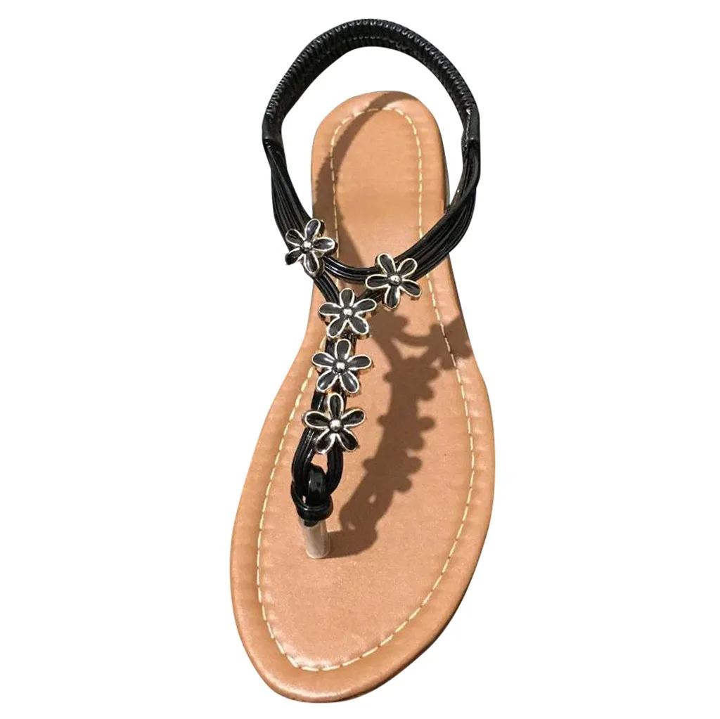 

SAGACE Women's Open Toe Thong Sandals Summer Flip Flop Ankle Strap Flat Casual Shoes Female Sandalias Mujer 2020 Ladies Beach