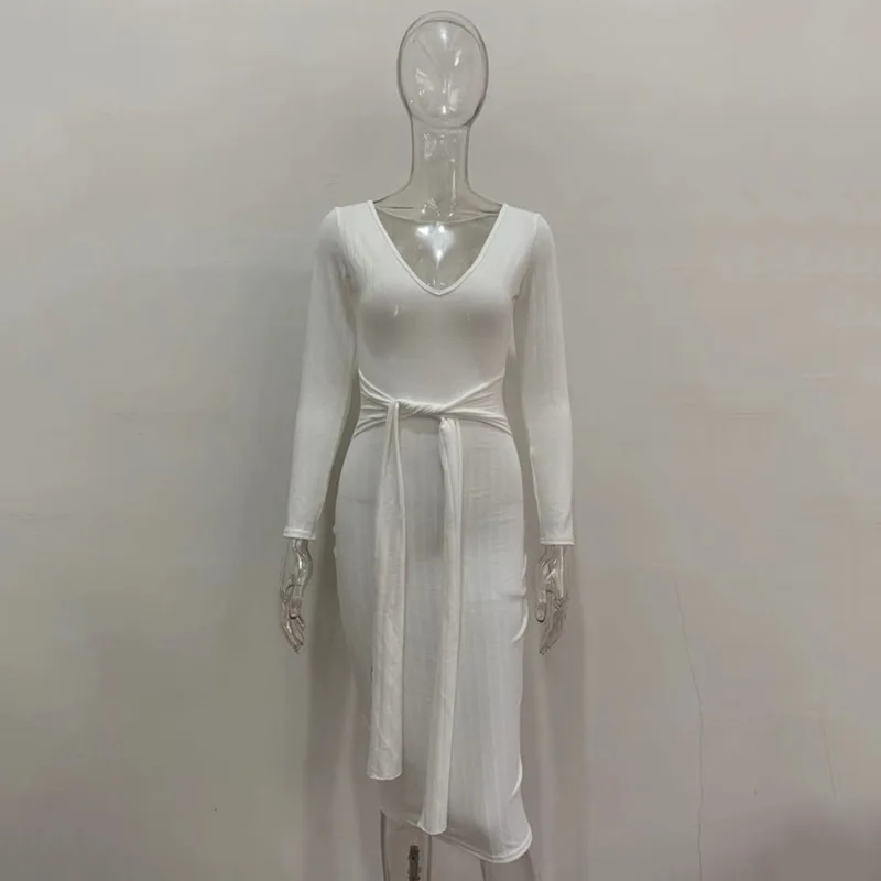 

XUXI Women, Thin, Dress, Long Sleeves, Hang Strips, Straps, Slim Fit, Dress, Spring Autumn 2021, Female, E265